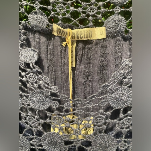 Brand New with Tags MONO RENO Navy Blue Dress with Lace Trim. sz M - Picture 2 of 3